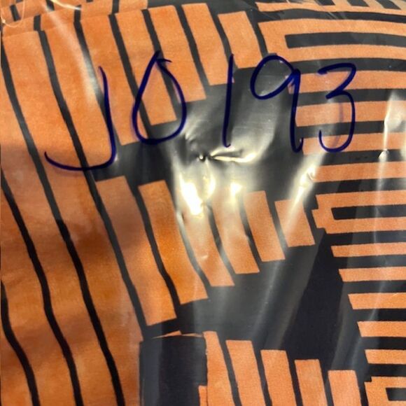 Parker 100% Silk Shorts Geo Print Navy Orange Green Pockets Zip Front Size 2 - Picture 13 of 13